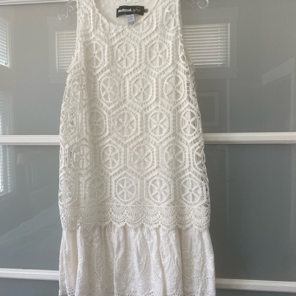 White ecru lace dress - Picture 1 of 7
